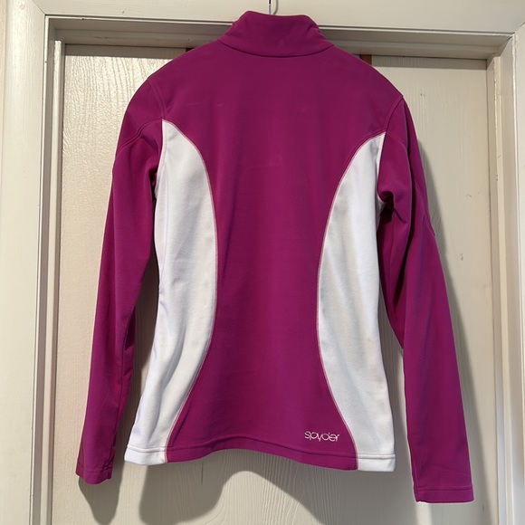 Ladies Spyder fleece zip up pullover - Picture 3 of 7